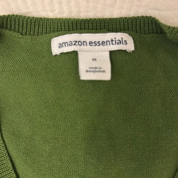 Amazon Essential Green & Blue  V-Neck Sweater Bundle M - Picture 3 of 5